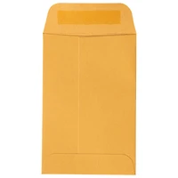 JAM Paper Brown Kraft Manila #4 Coin Business Commercial Envelopes with Peel and Seal Closure