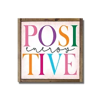 Positive Energy 9.5" x 9.5" Framed Wood Plaque