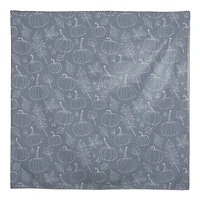 58" Autumn Pumpkins On Blue Tablecloth