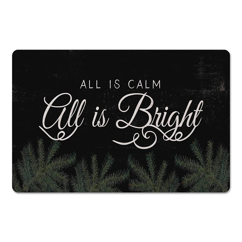 All Is Calm All Is Bright Floor Mat