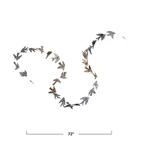 Hello Honey® 6ft. Distressed Zinc Finish Metal & Wire Bird Garland