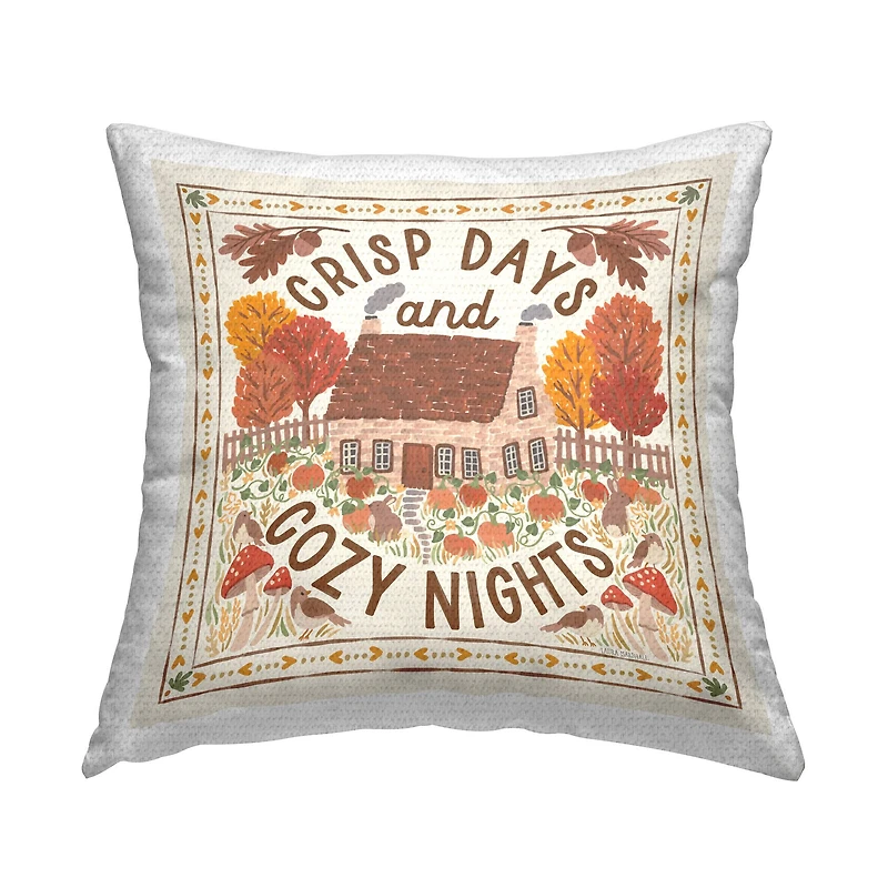 Stupell Industries Crisp Days & Cozy Nights Outdoor Printed Pillow