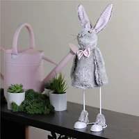 17" Gray Loaded Rabbit Table Top Easter Figure