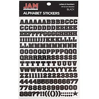 JAM Paper Black Upper Case Alphabet Letter Stickers