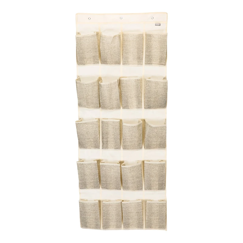 Simplify Faux Jute 20-Pocket Shoe Organizer