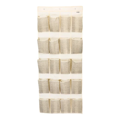 Simplify Faux Jute 20-Pocket Shoe Organizer