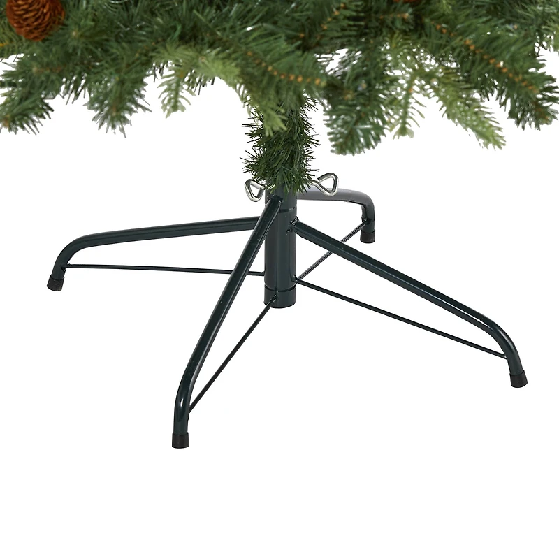 6ft. Pre-Lit Wellington Spruce Artificial Christmas Tree, Clear LED Lights