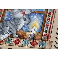 MP Studia Winter Evening Cross Stitch On Wood Kit