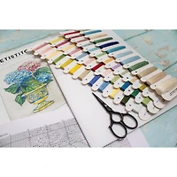 LetiStitch Hydrangea Blooms Counted Cross Stitch Kit