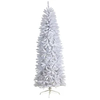 7ft. Unlit Slim White Artificial Christmas Tree