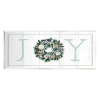 Stupell Industries Joy Holiday Seashell Wreath Wall Plaque Art
