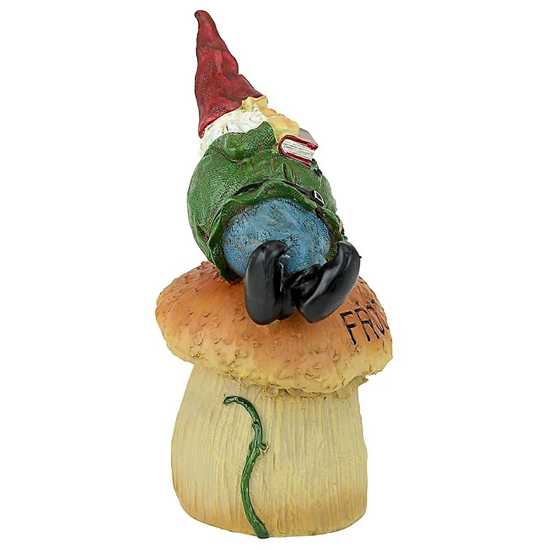 Design Toscano 10" Gnome Frog House Garden Statue