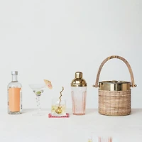Hello Honey® 20oz. Pink & Gold Glass Cocktail Shaker