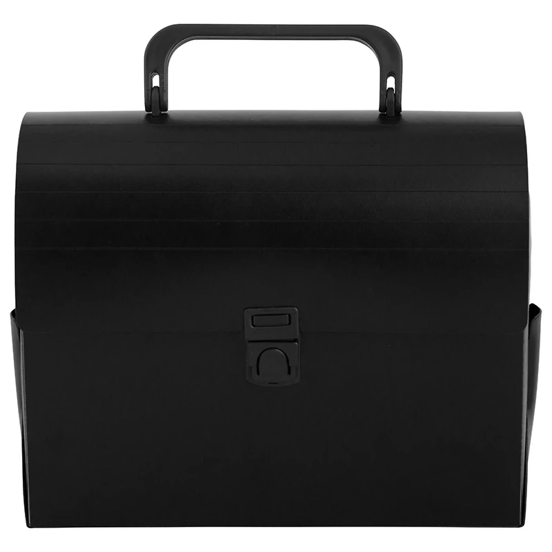 JAM Paper Black 6" x 9" Plastic Art Case Lunchbox