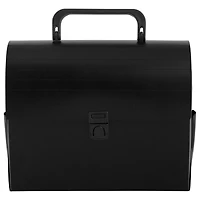 JAM Paper Black 6" x 9" Plastic Art Case Lunchbox