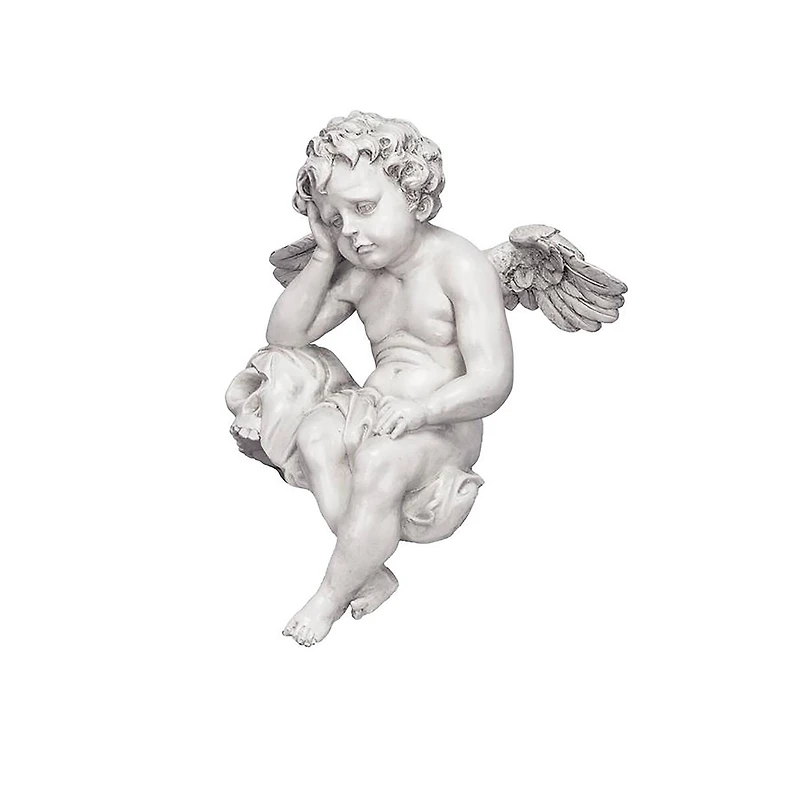 Design Toscano® 13" Mourning Mortality Sitting Cherub Sculpture
