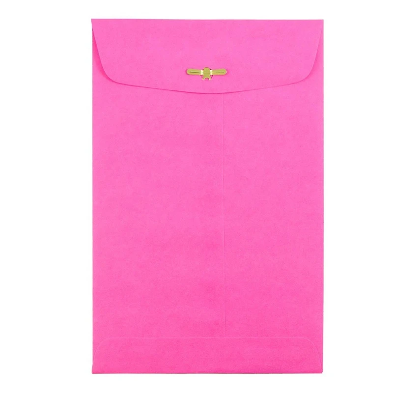 JAM Paper 6" x 9" Ultra Fuchsia Hot Pink Open End Catalog Envelopes with Clasp Closure