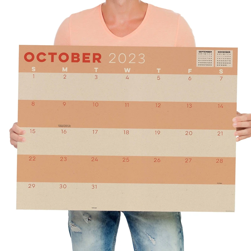 TF Publishing 2023 - 2024 Kraft Large Desk Pad Monthly Blotter Calendar