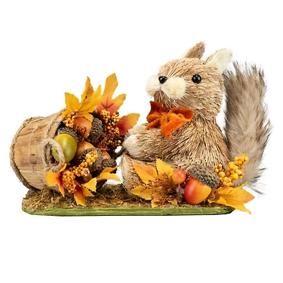 8" Squirrel with Acorn Basket Natural Décor by Ashland®