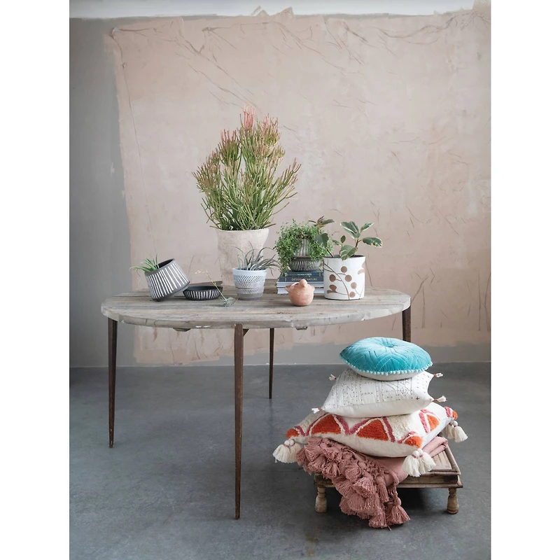 Hello Honey® 8" Terra Cotta Bird Planter with Engraved Designs