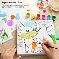 Arteza® Kids Canvas Paint Kit, 4 8x8 Canvas with Brushes & Paints Animals