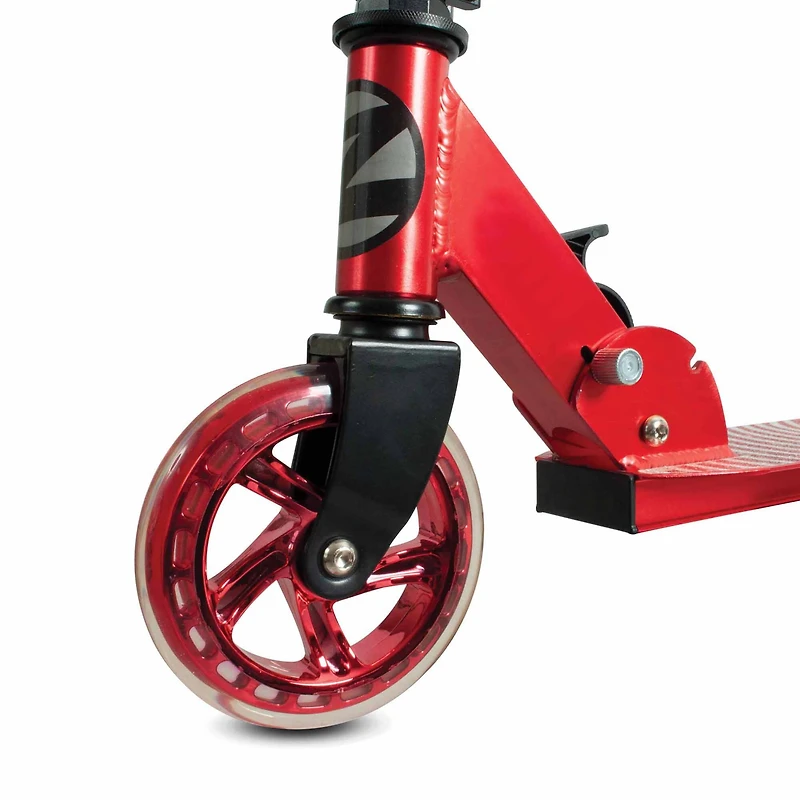 HY-PRO Zinc Red Aluminum Identity Folding Scooter