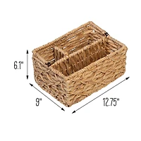 Honey Can Do 12.75" Multi-Compartment Wicker Basket Caddy