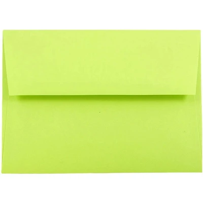 JAM Paper A7 Ultra Lime Green Invitation Envelopes, 50ct.