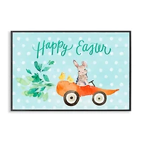 Stupell Industries Easter Carrot Car Bunny Framed Giclée Wall Art