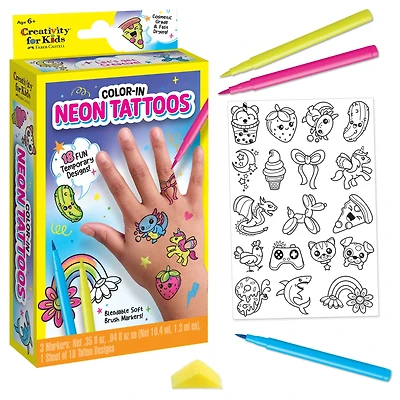 Creativity for Kids Color-In Neon Tattoos Kit