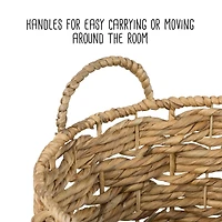 Honey Can Do Natural Round Decorative Wicker Basket Set