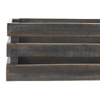 Brown Mango Wood Farmhouse Tray Set