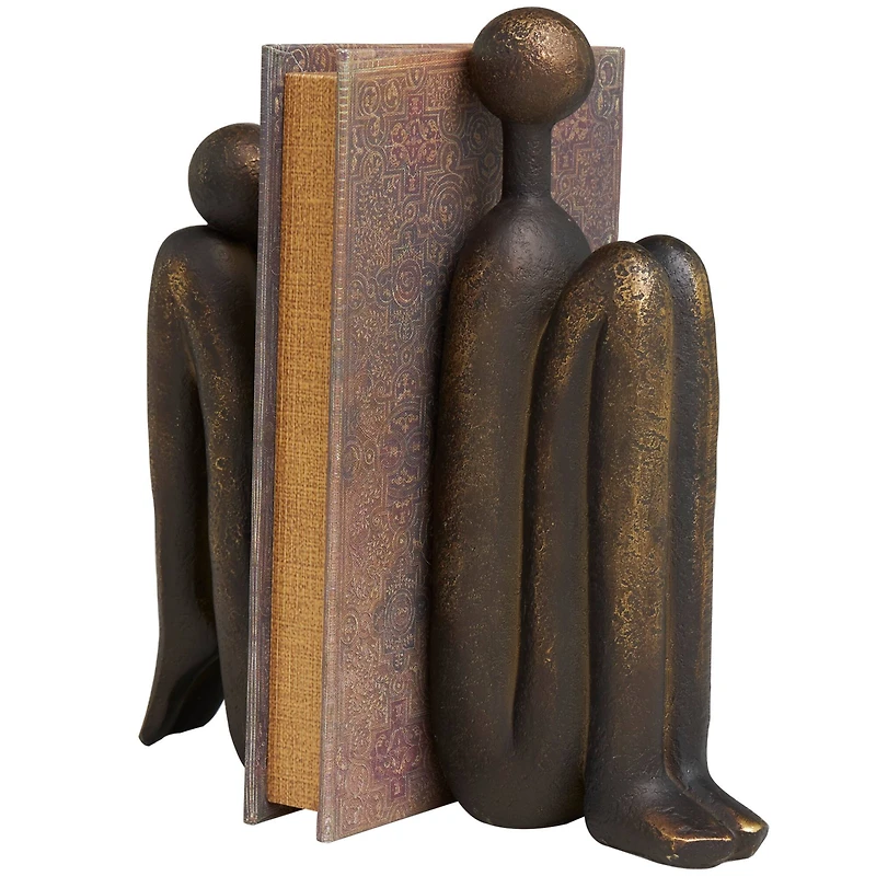 The Novogratz 9" Polystone People Bookends Set