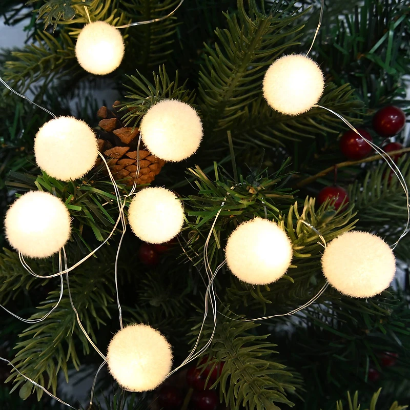 12ct. Warm White LED White Fuzzy String Lights by Ashland®