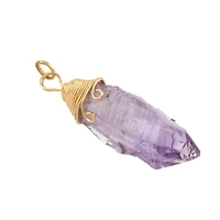 Wire-Wrapped Purple Amethyst Chunk Pendant by Bead Landing™
