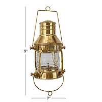 9" Gold Brass Candle Lantern
