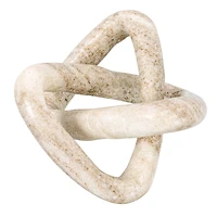Hello Honey® 3.5" Beige Modern Decorative Marble Link Knot