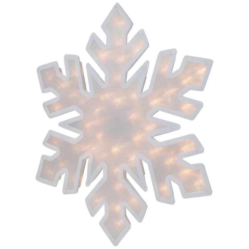 20" Lighted Snowflake Christmas Window Silhouette Décor