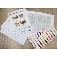 Luca-s Foxes And Deer Plastic Canvas Counted Cross Stitch Kit