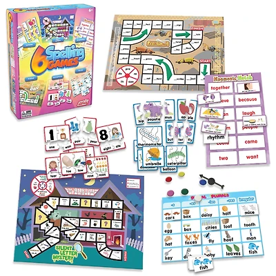 Junior Learning® Set of 6 Assorted Spelling Games