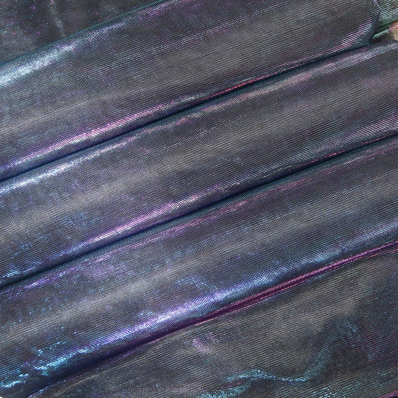 Feldman Blue & Pink Metallic Knit Fabric