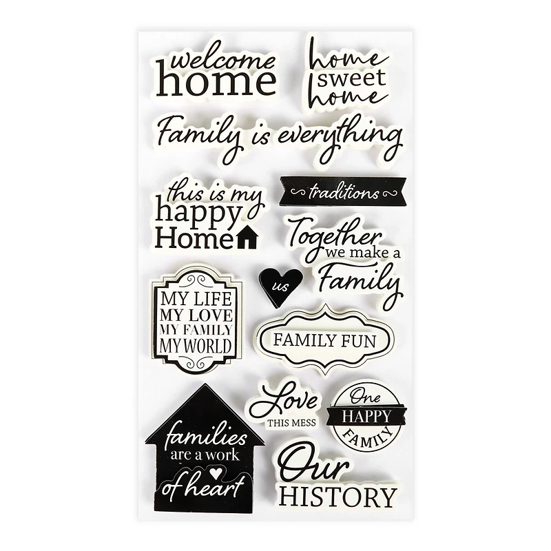 Black & White Sentimental Family Stickers by Recollections™