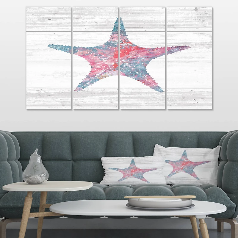 Designart - Pink Starfish Ocean Life