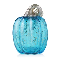 Glitzhome® Glass Pumpkin, Blue