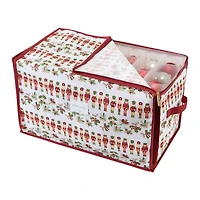 Laura Ashley Nutcracker Print 112ct. Stackable Christmas Ornament Storage Box