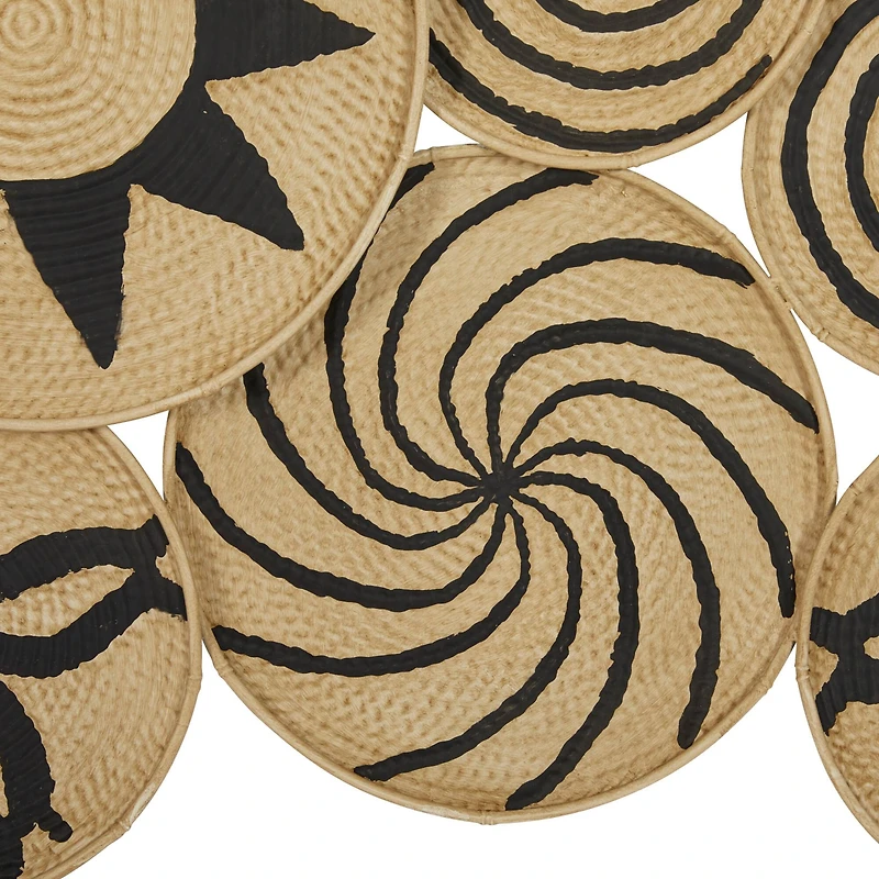 Tan & Black Iron Eclectic Wall Decoration