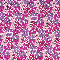 SINGER Ditsy Purple Floral On White Cotton Fabric