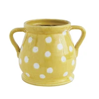 Hello Honey® 8" Yellow & White Terra Cotta Planter