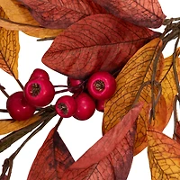 5ft. Berries with Orange & Red Leaves Artificial Fall Harvest Garland
