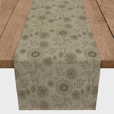 Sunflower Icons Cotton Twill Runner